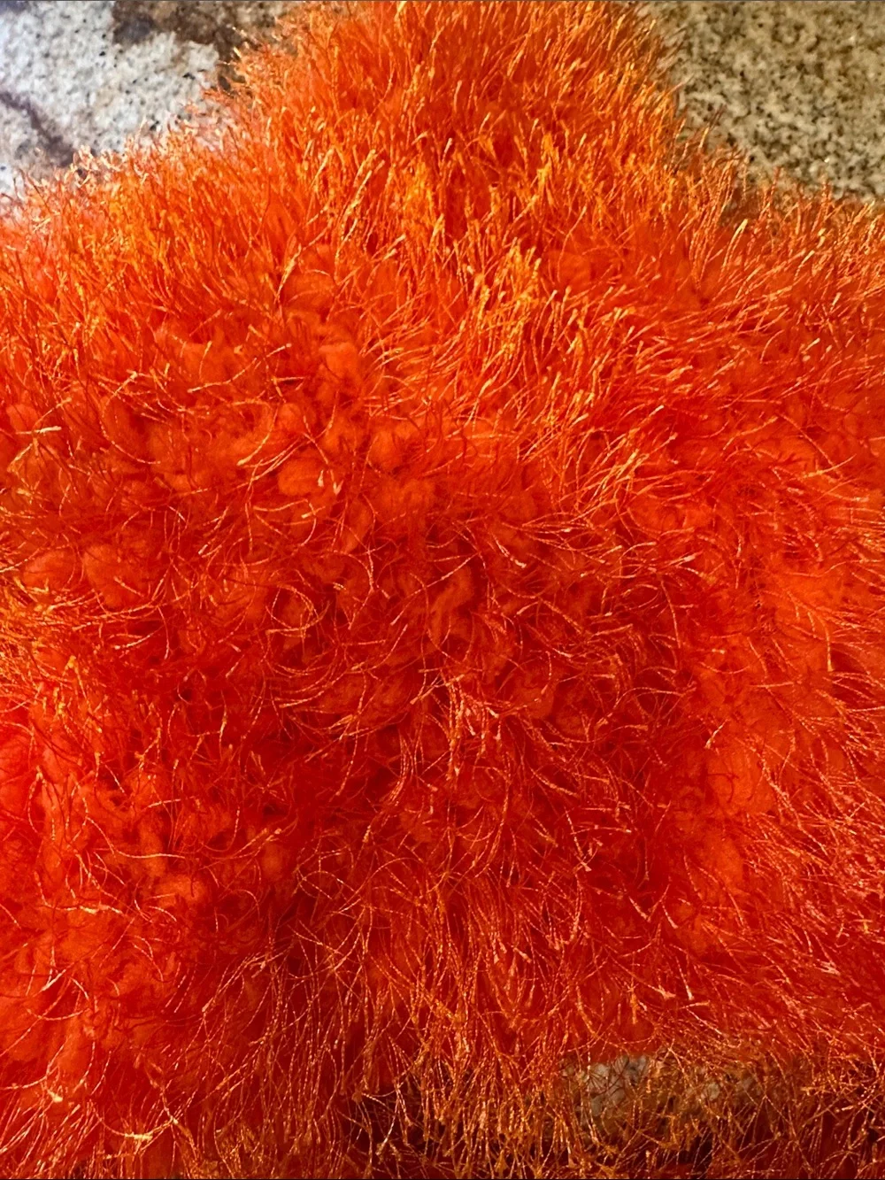 SHEIN Orange Fuzzy Star Shoulder Bag